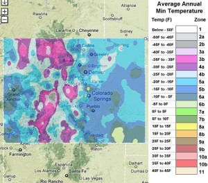 Colorado USDA zones