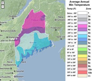 Maine USDA Zones