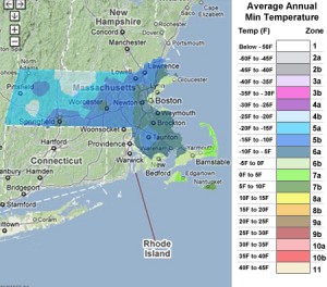 Massachusetts usda zones