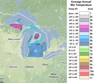 Michigan USDA Zones