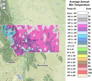 Montana usda zones