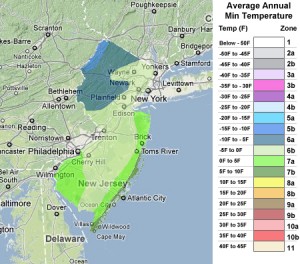 New Jersey USDA Zones