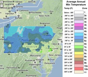 Pennsylvania usda zones