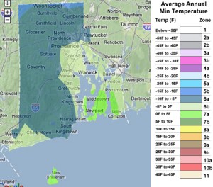 Rhode Island usda zones