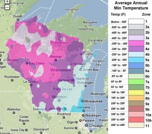 wisconsin usda zones